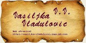 Vasiljka Vladulović vizit kartica